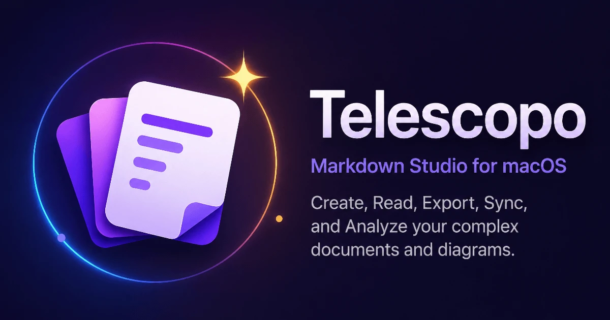 Telescopo Markdown Studio for macOS